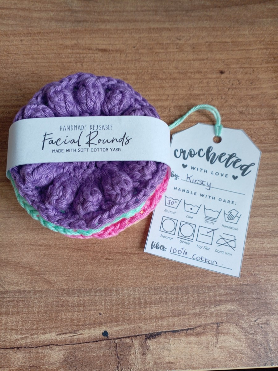 Crochet facial rounds