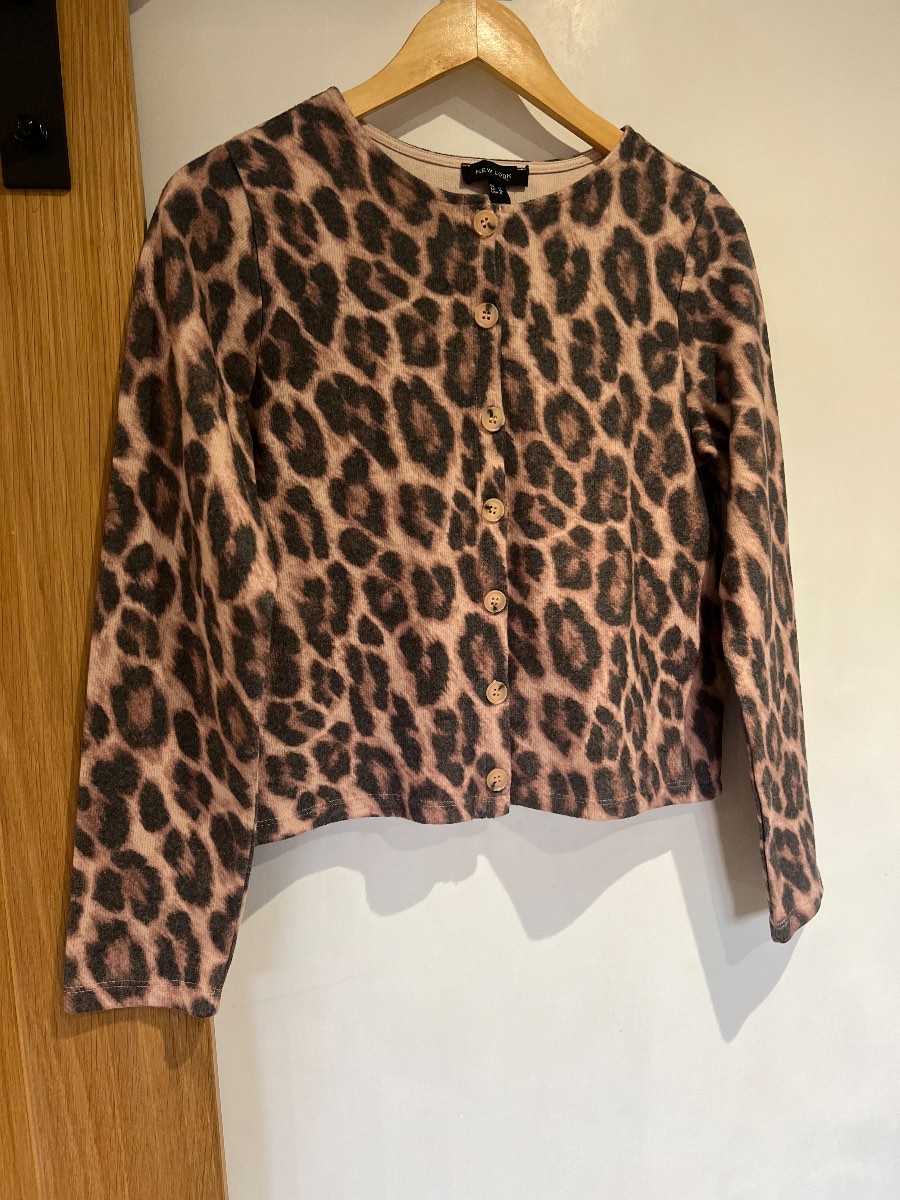 New look size 12 soft leopard print cardigan