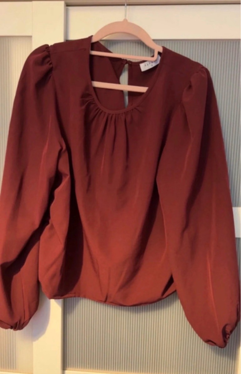 Burgundy blouse
