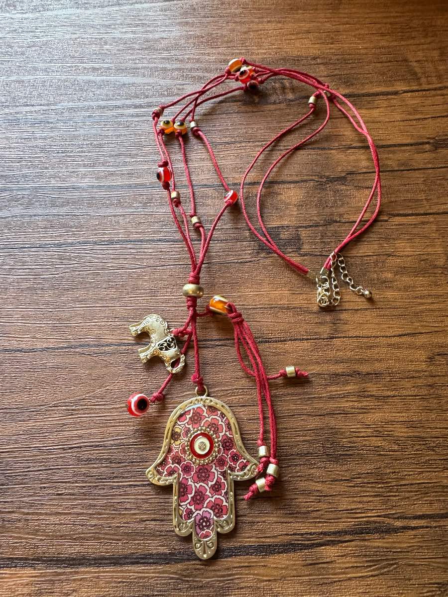 Red charm necklace