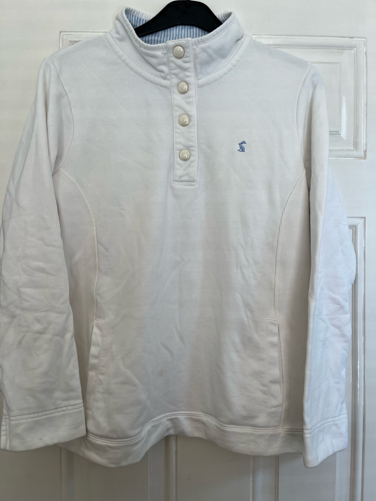 Joules White Buttoned Jumper Size 18
