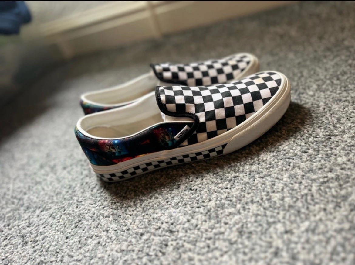 Vans Stranger Things Checkerboard Slip-Ons – Size uk 7