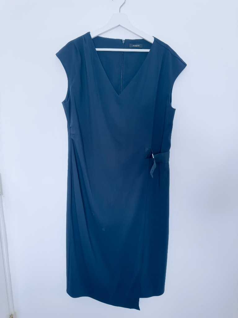 Autograph by M&S Teal Wrap-Style Dress – Size 18 excellent condition