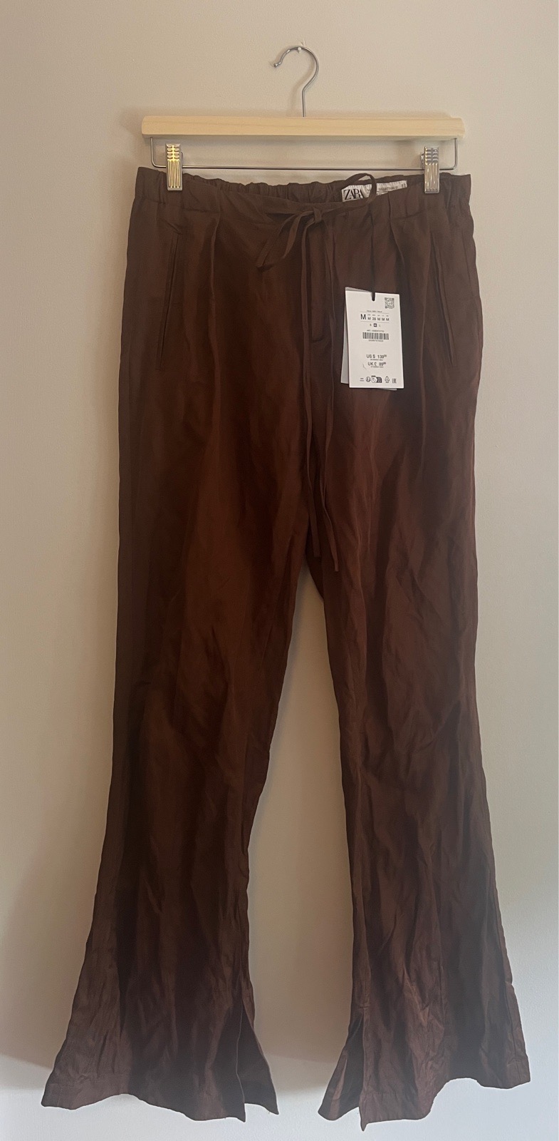 Zara Copper Flare Trousers