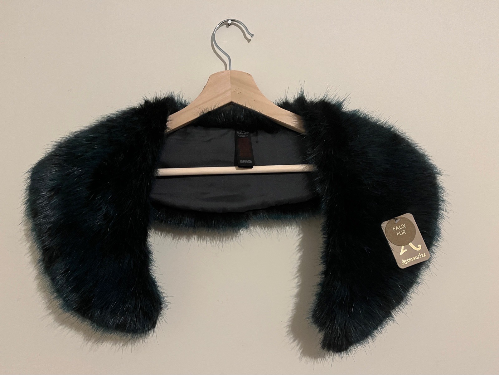 Accessorize Teal Faux Fur Tippet