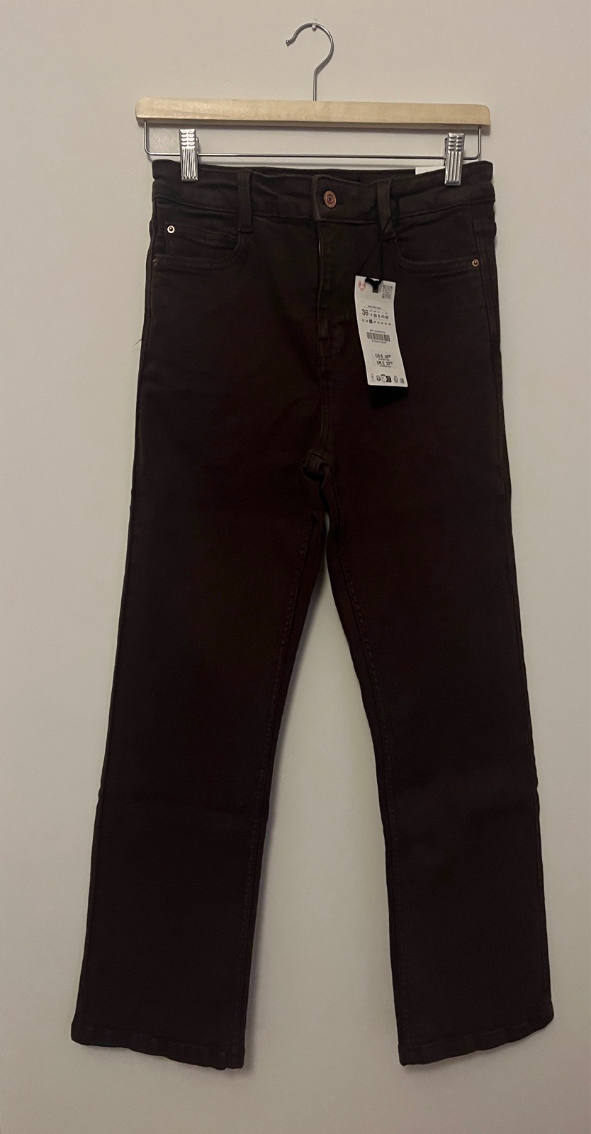 Zara Brown Ankle Length Mini Flare Jeans