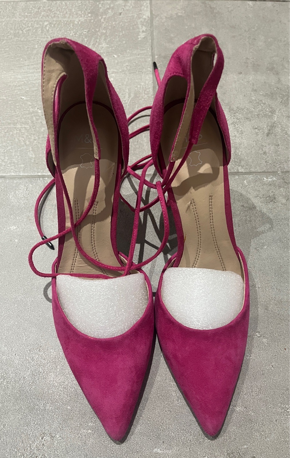 M&S Pink Suede Stiletto Shoes