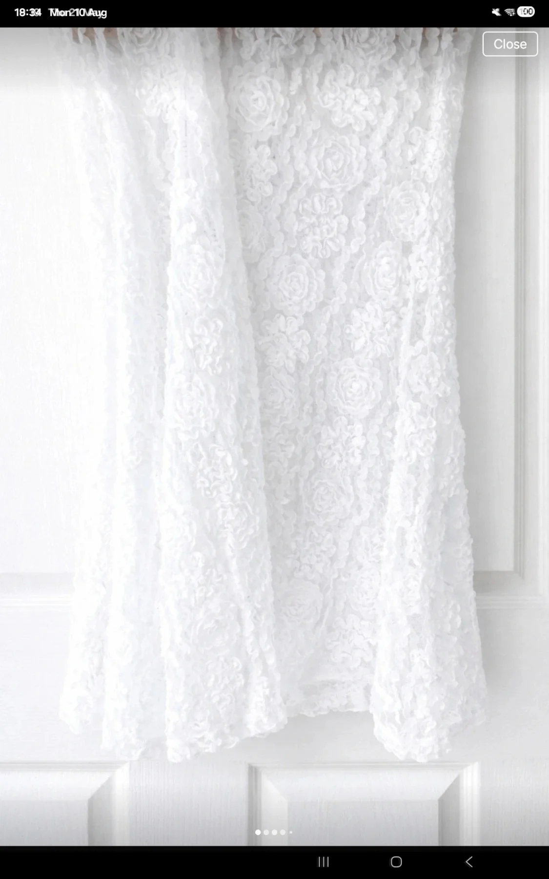 The C Labels Long White Lace Skirt size M with ruched back design and Bra top