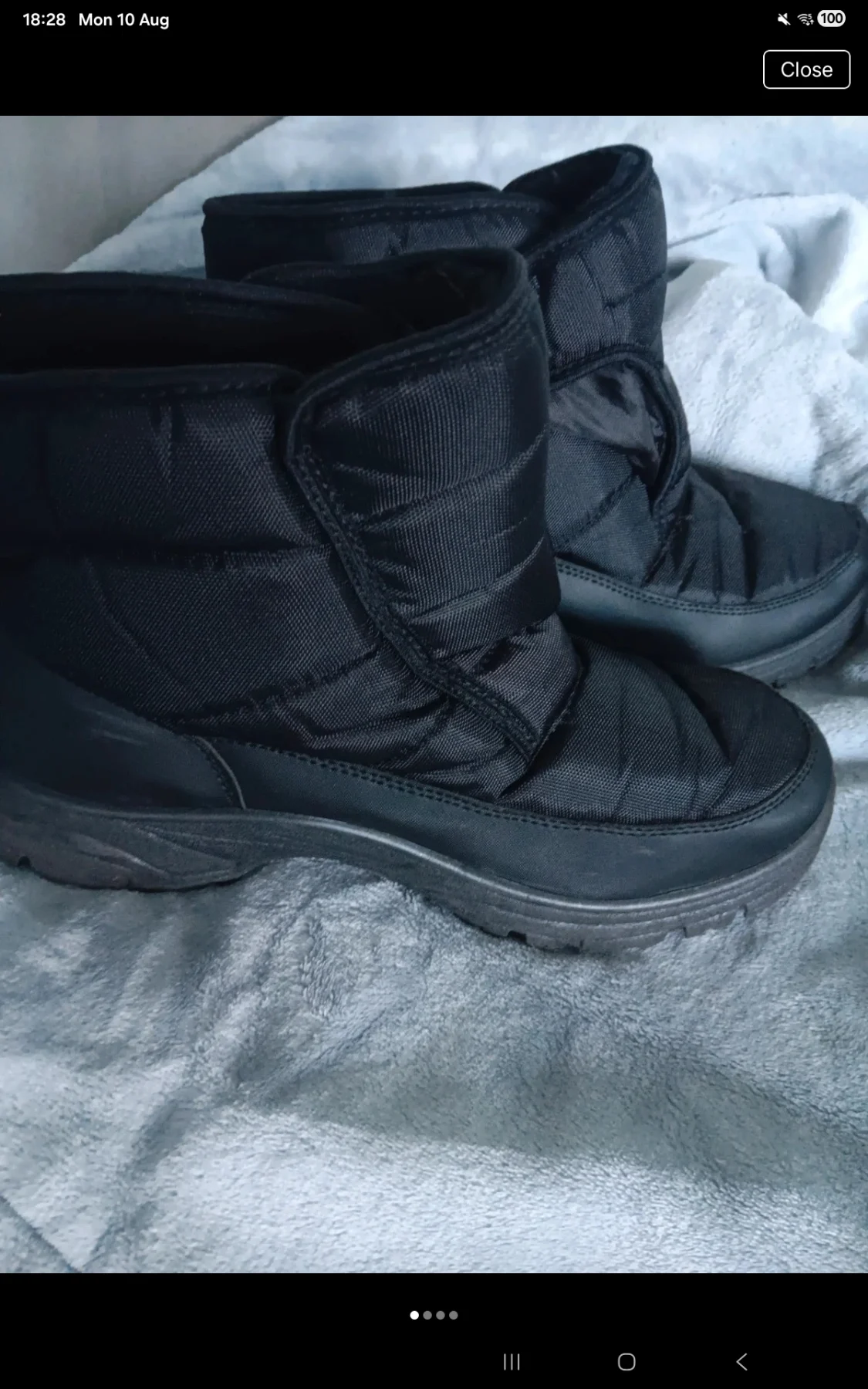 Cotton Traders Black Snow Boots UK Size 8 Winter Walking Ankle Boots NWOT