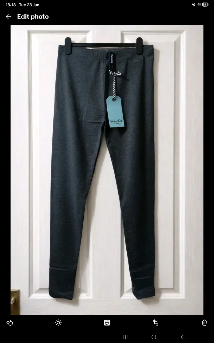 Weird Fish Louisa Stretch Leggings Size 8 Charcoal Marl NWT