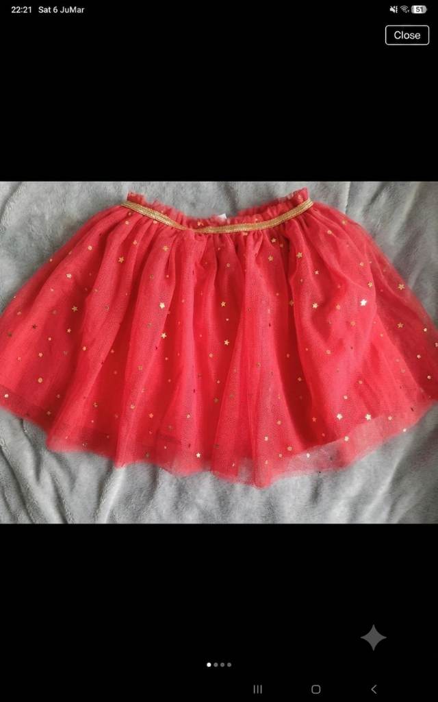 #Girl's #Red #Tutu style skirt #2-3