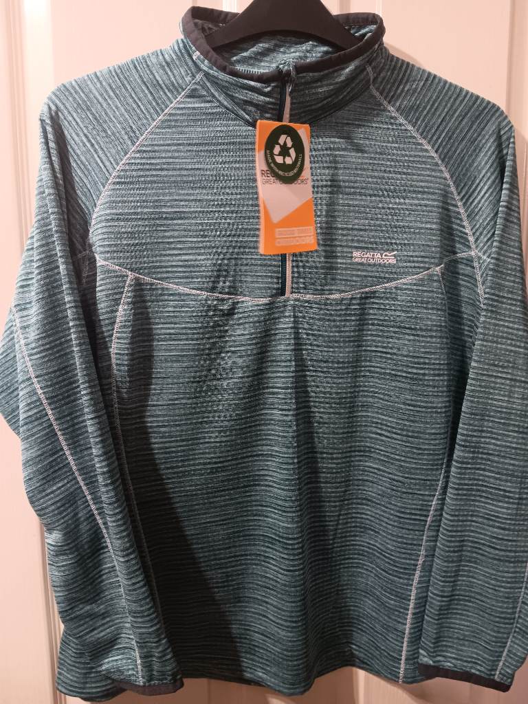 Regatta Women's Yonder II Half Zip Teal Fleece Top GulfstreamUK 20 NWT