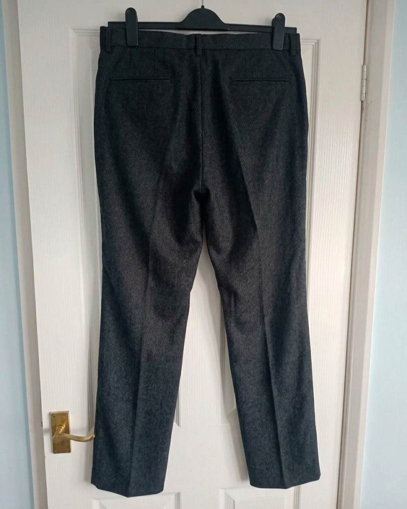 George Mens Trousers Dark Grey W34 L31