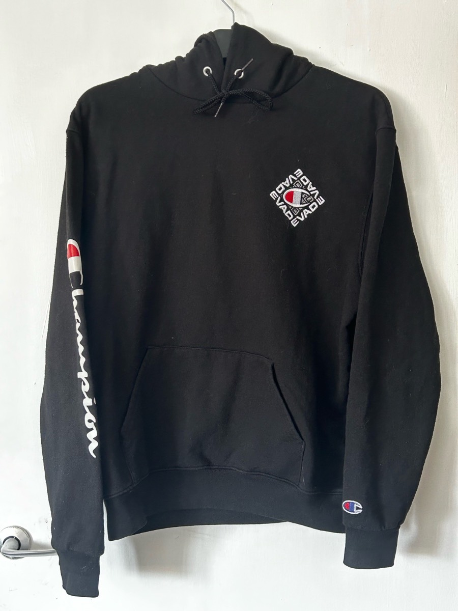 Rare black champion eco hoodie size M