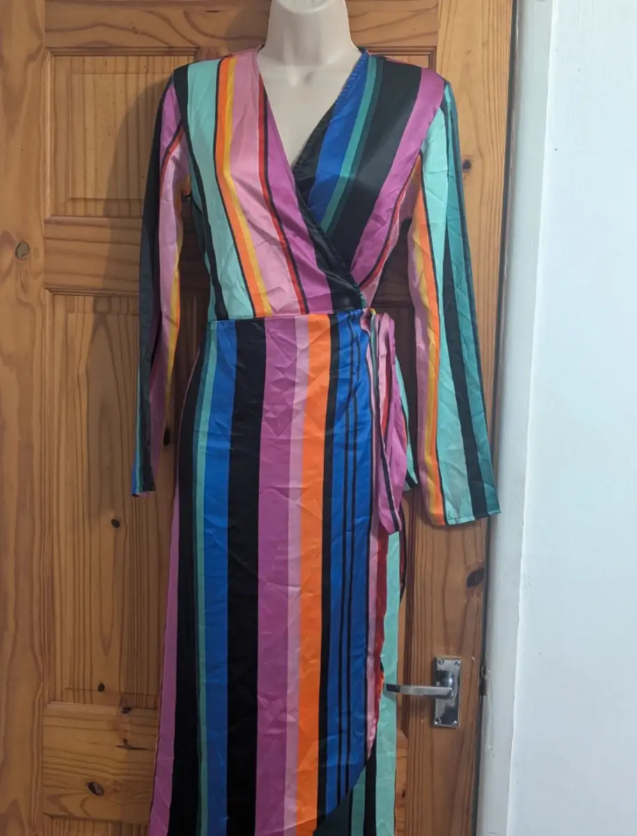 Dancing Leopard Wrap Maxi Dress – Size 10 – BNWOT