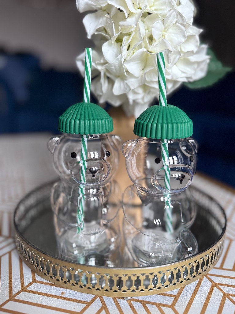 Viral Teddy bear Cup With Lid And Straw