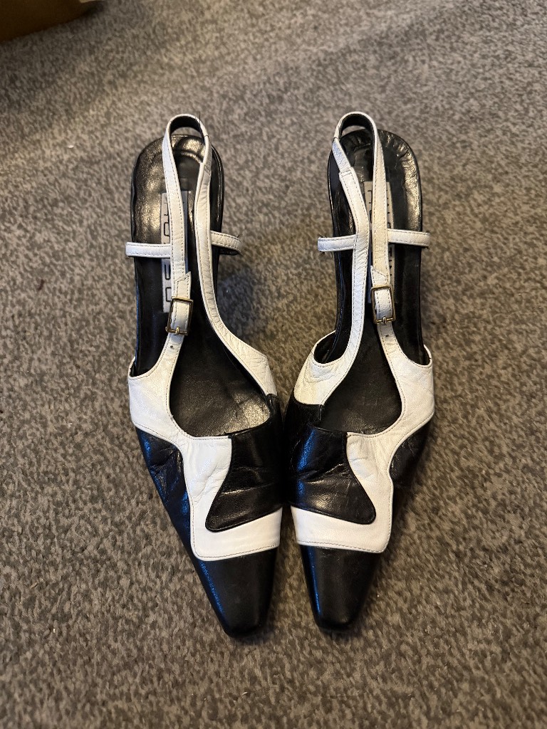 Black and White Valentina Russo Women’s Heels.
