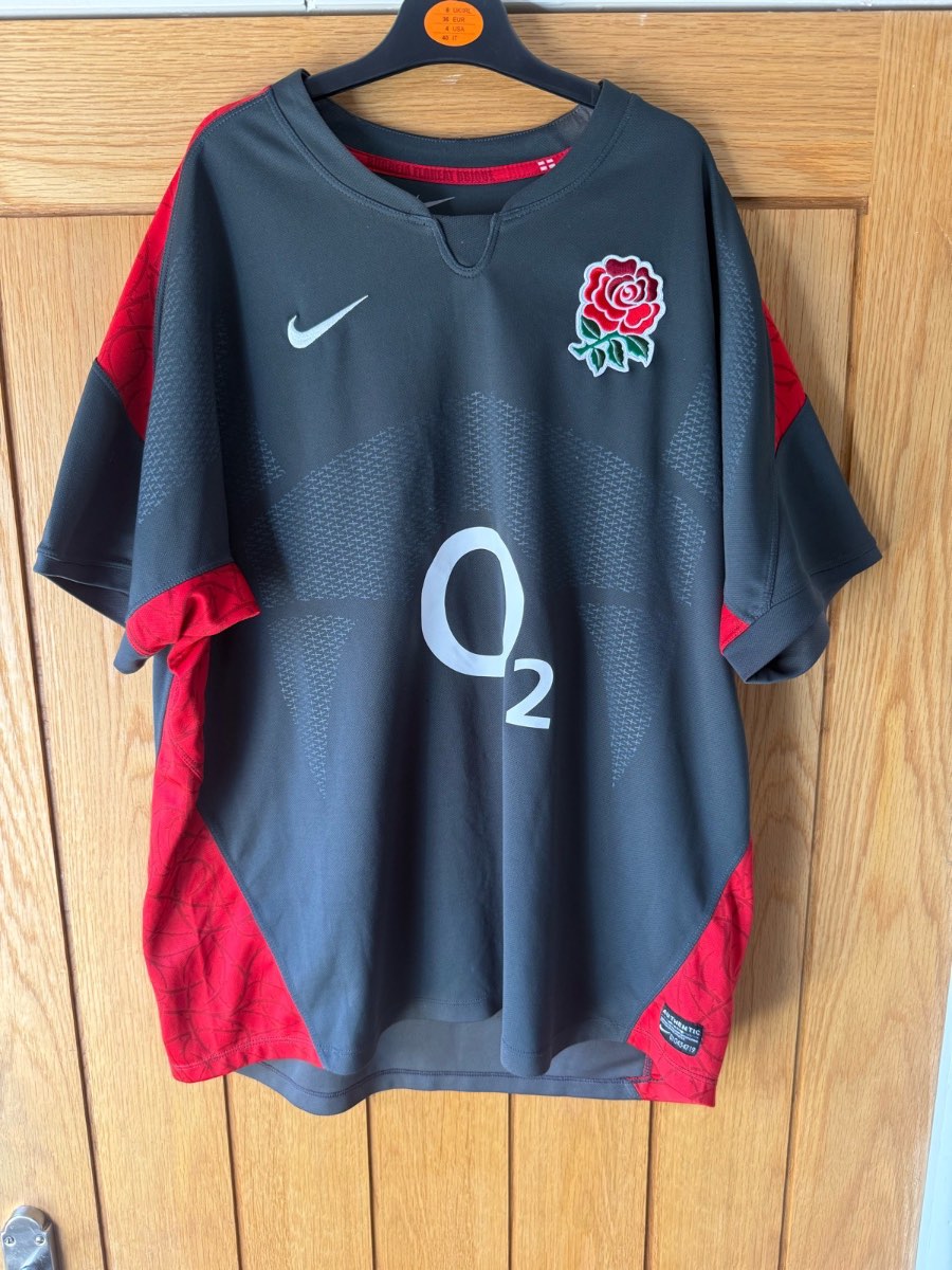 Nike England Rugby 2010 Away Jersey O2 — Authentic