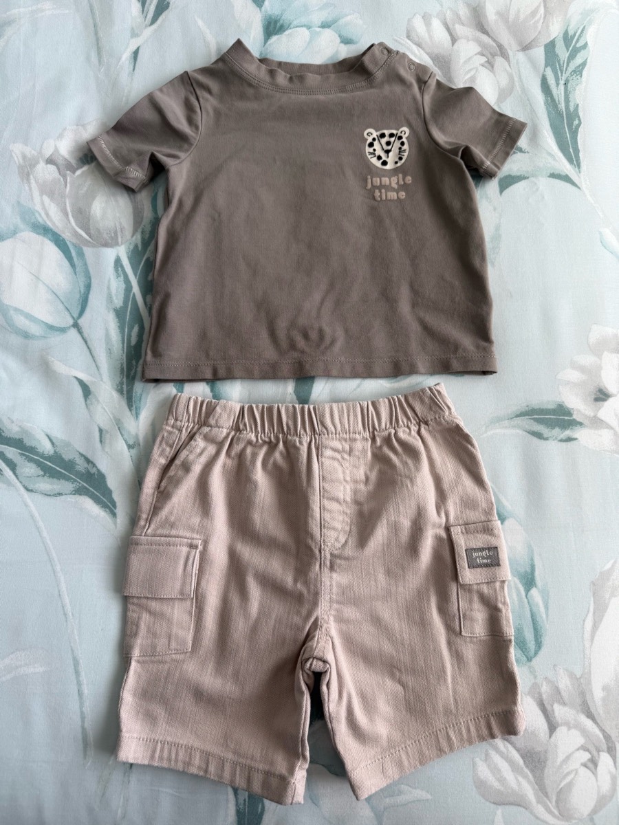 Baby Boys Next “Jungle Time” Short Set Size 12-18 Months