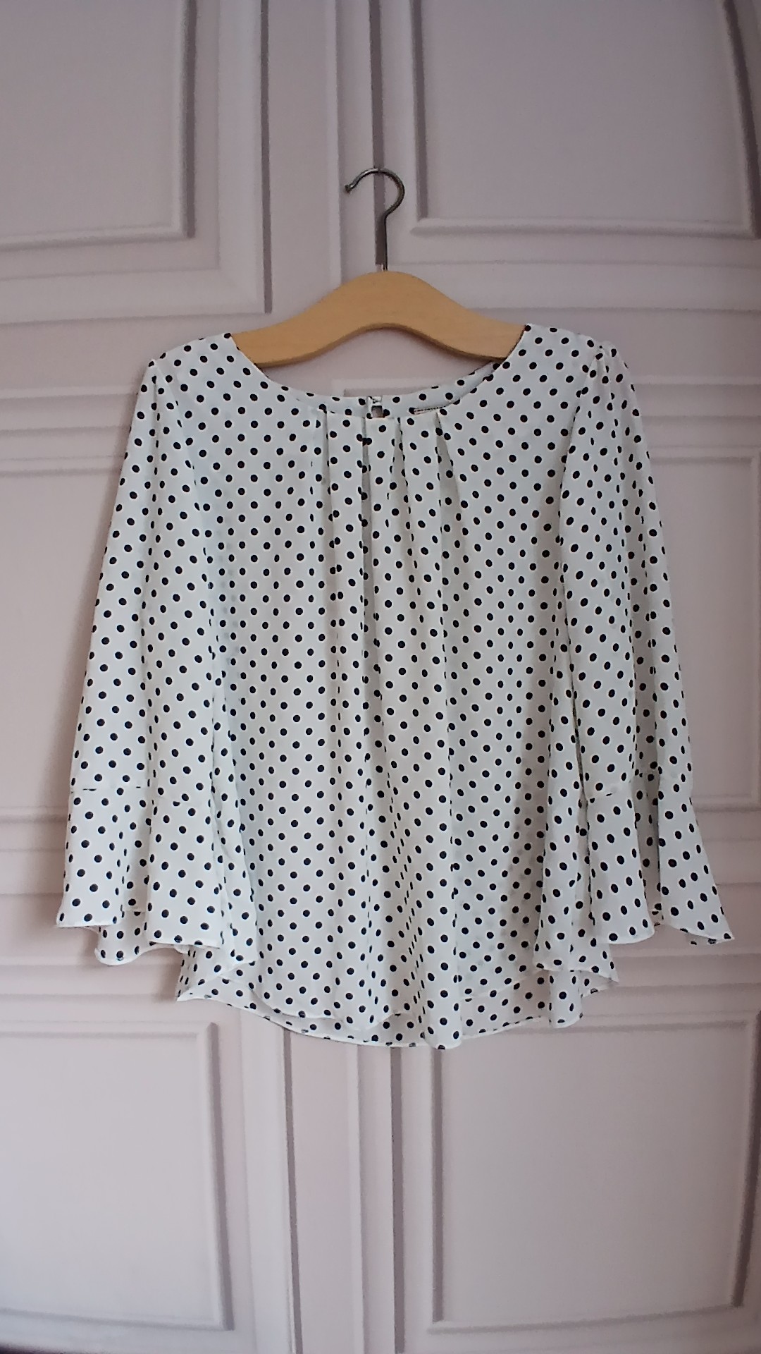 Billie & Blossom Women's White & Black Polka Dot Petite Blouse UK 18