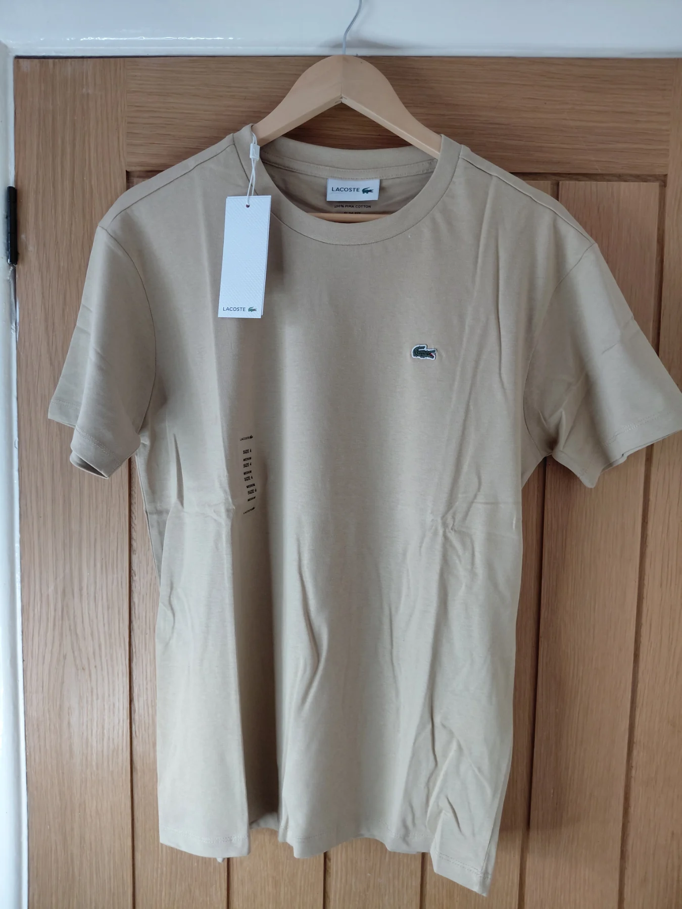BNWT Lacoste t-shirt Stone Size M