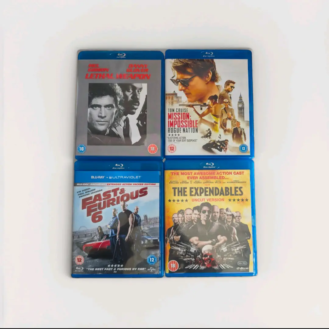 4 Bluray Bundle Jot Lot Action Adventure Film Movies Job Lot