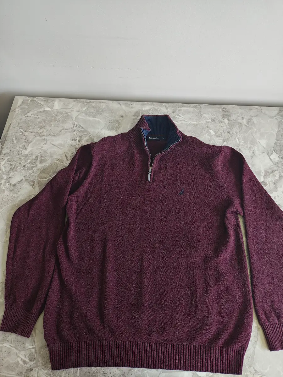 Men's medium nautical quarter zip sweater