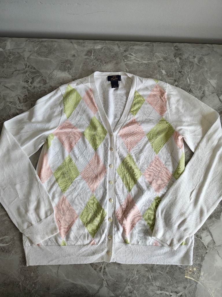 Women's medium Brooks Brothers "346" Argyle Cardigan
