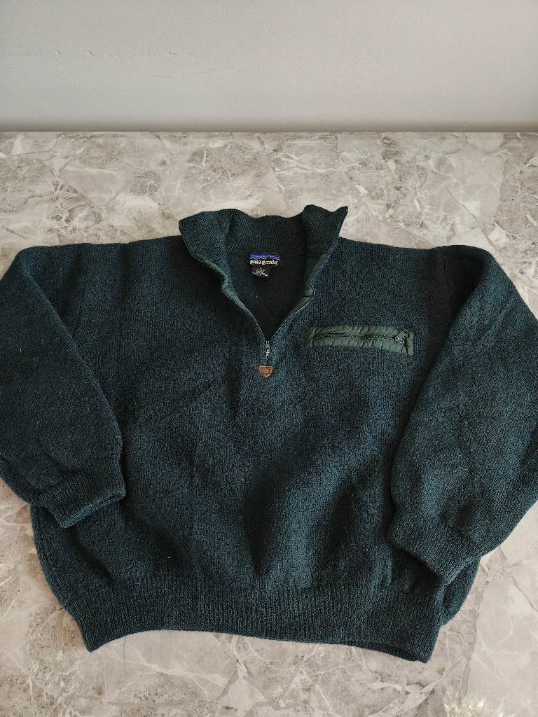 Men's Large Vintage Patagonia 100% Wool Guide Sweater Jumper