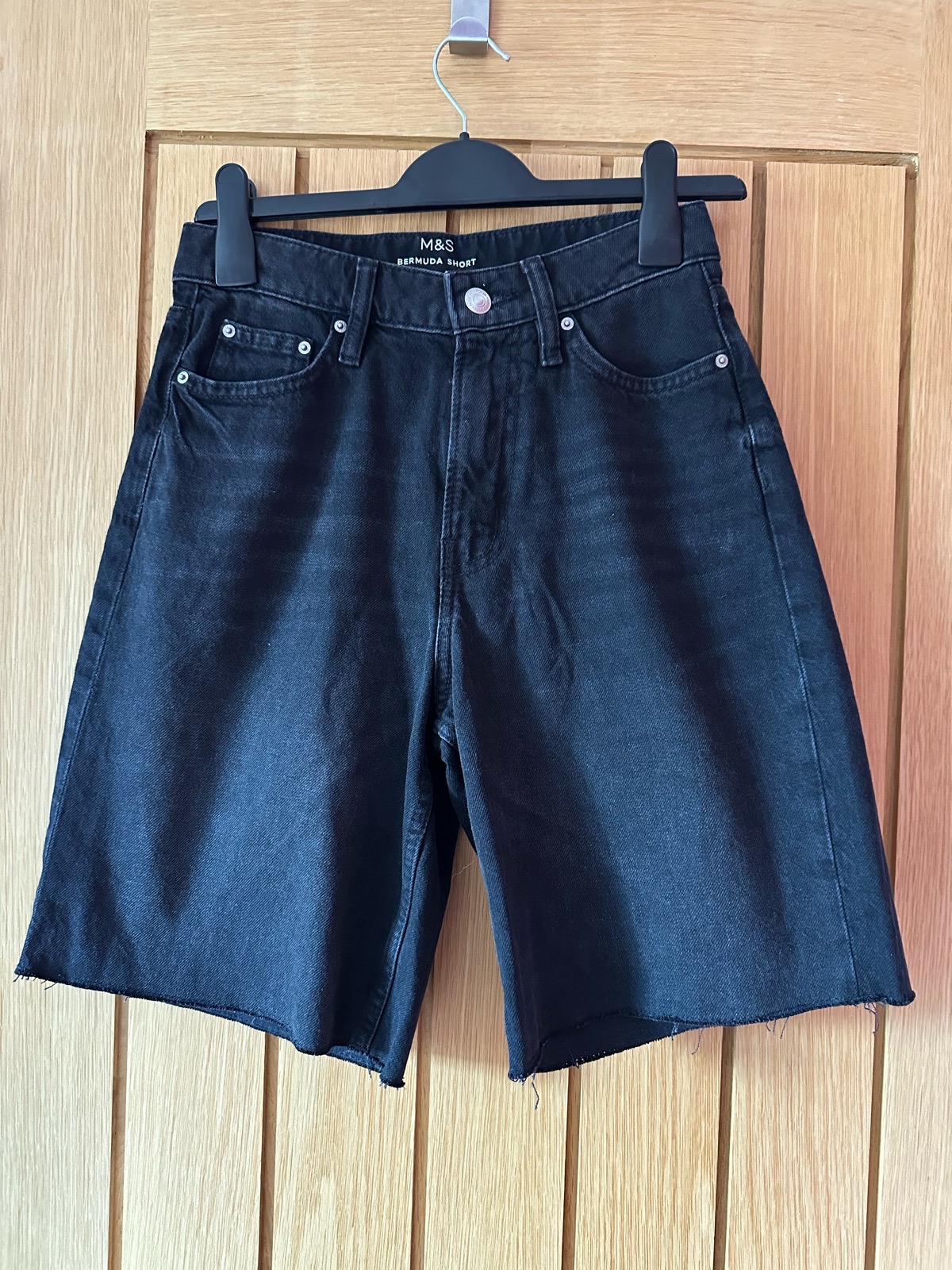 Marks and Spencer Bermuda denim shorts grey size 8