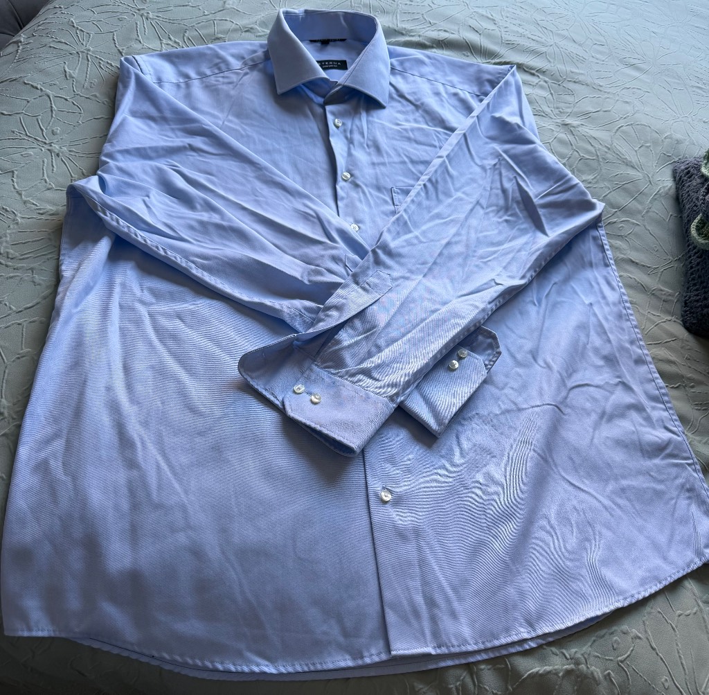 Eterna mens dress shirt comfort fit size 17 1/2”