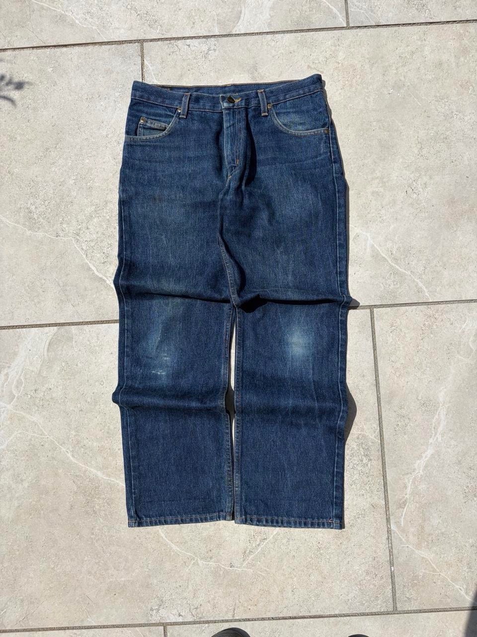 Lee Brooklyn Comfort Straight Fit Distressed Vintage Jeans Mid Wash Blue