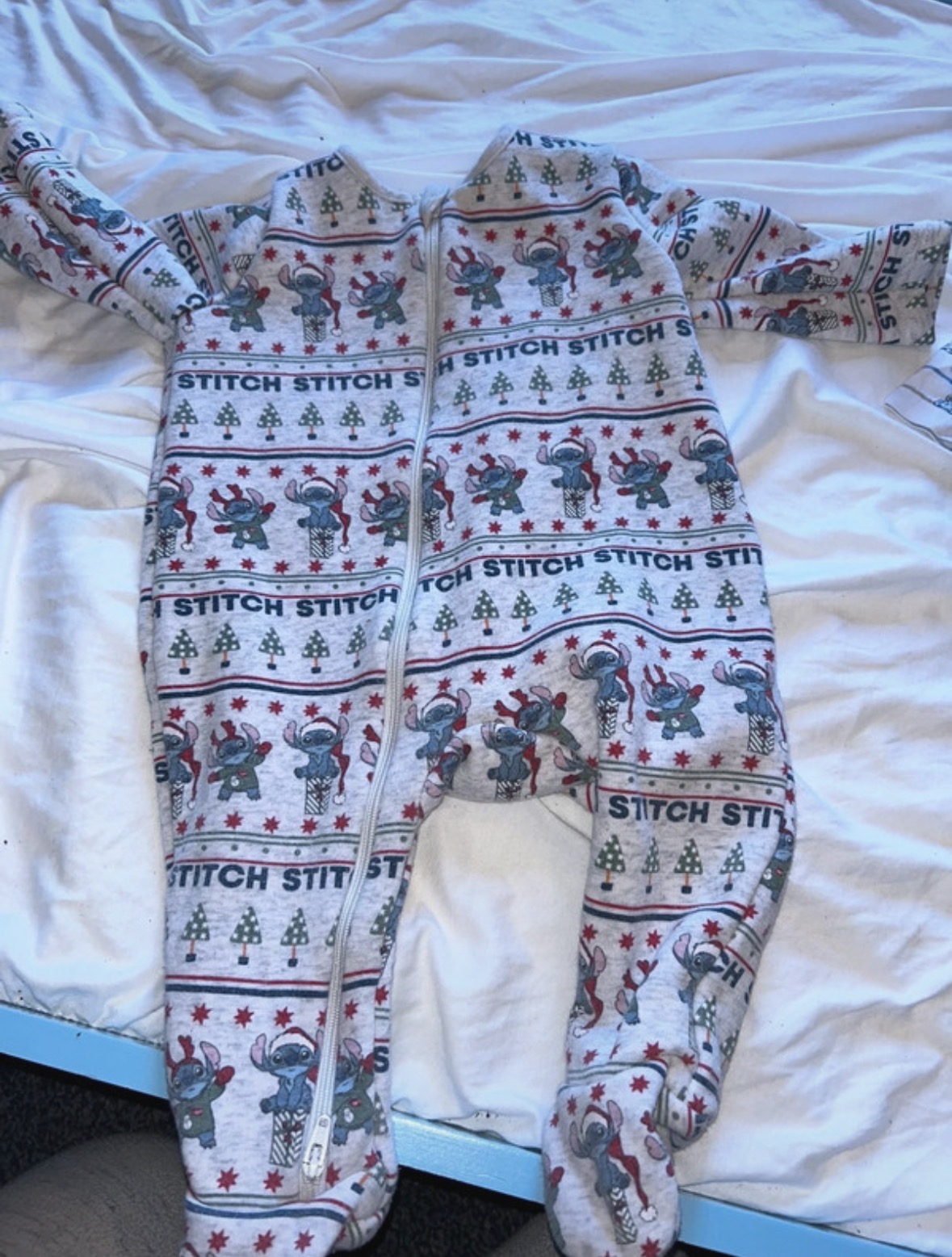 George Baby Christmas sleep suit Unisex Stitch Design