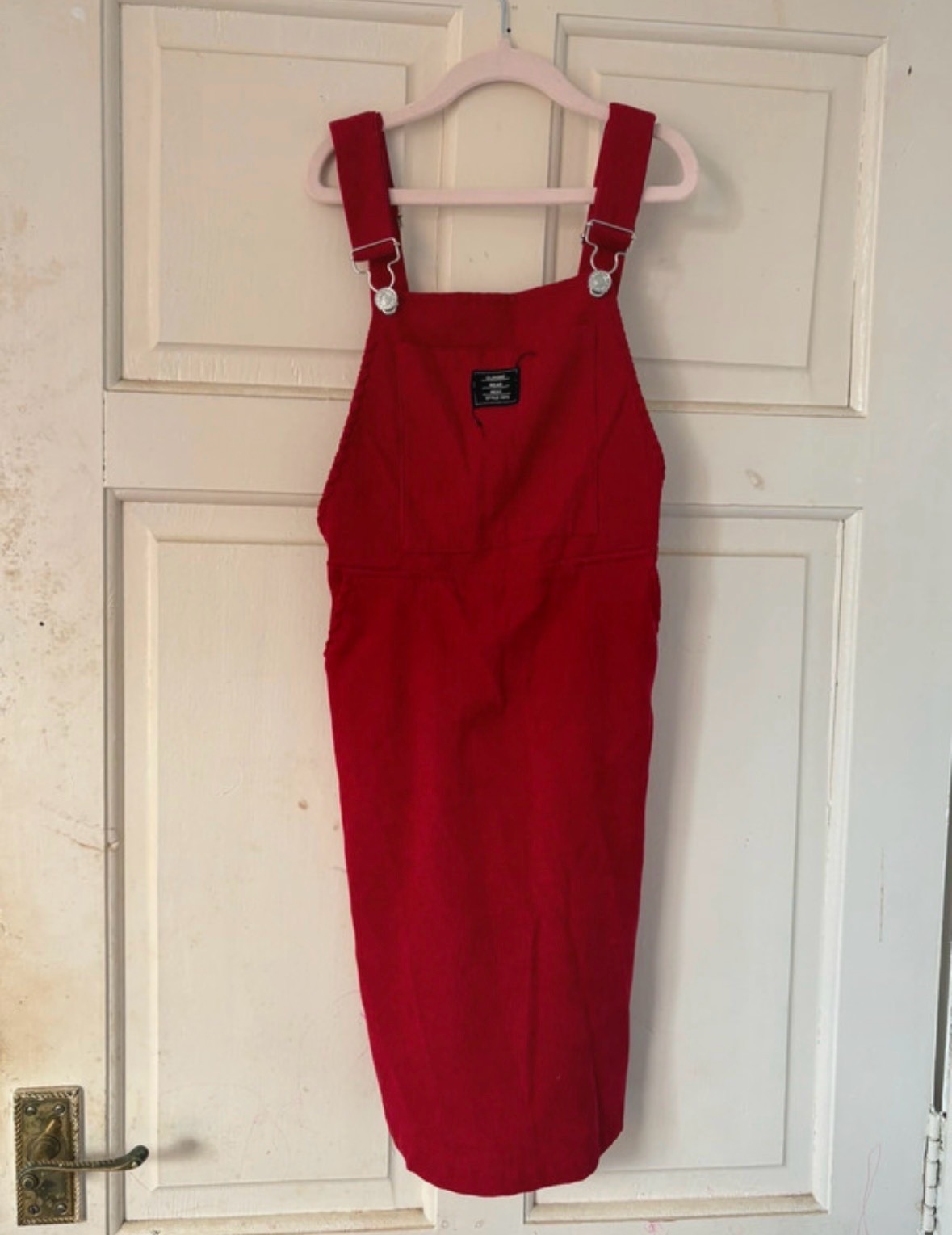 Shein red dungarees size 11-12 years old