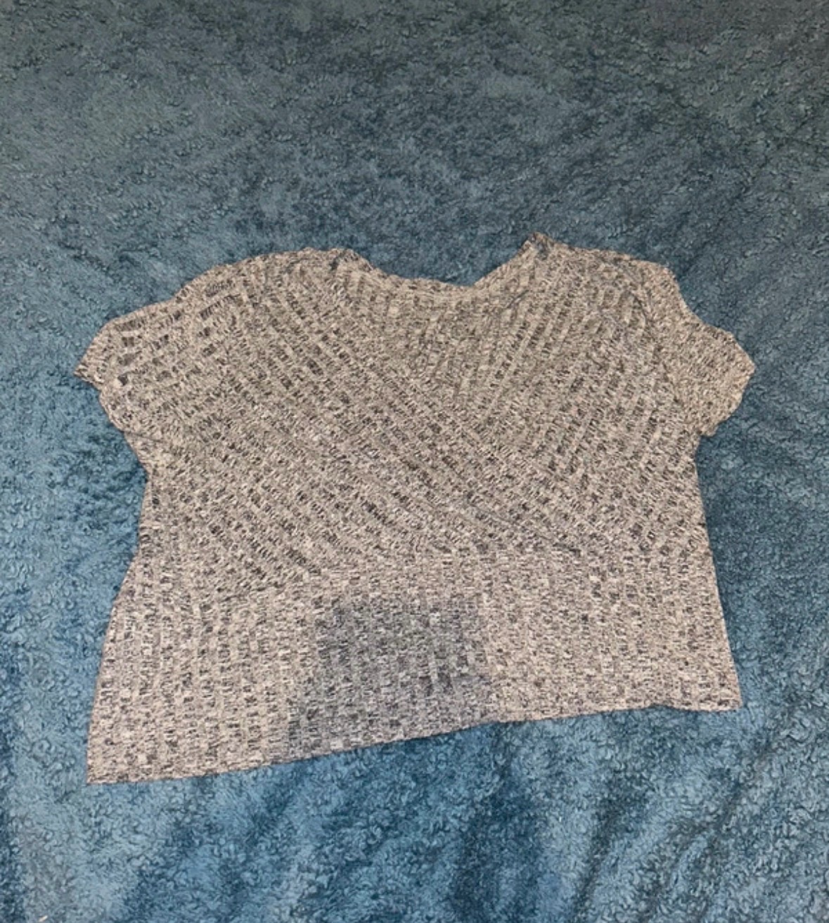 Shein cropped cap sleeves top