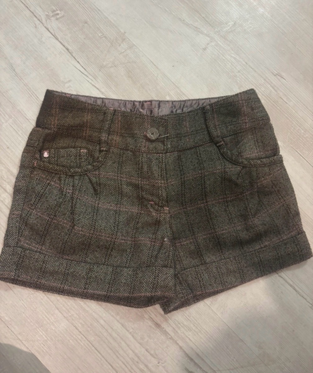 Next girls brown&black patten shorts