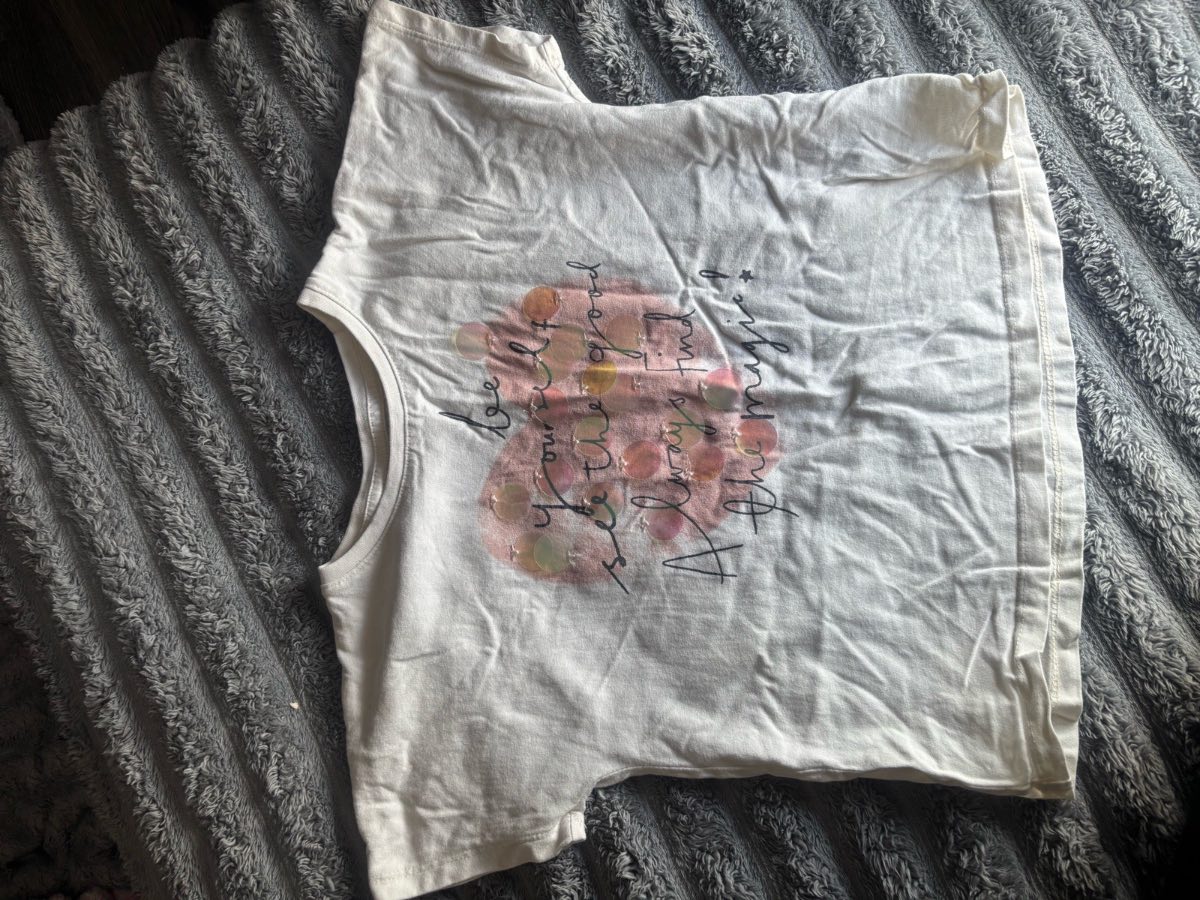 Girls white primark top