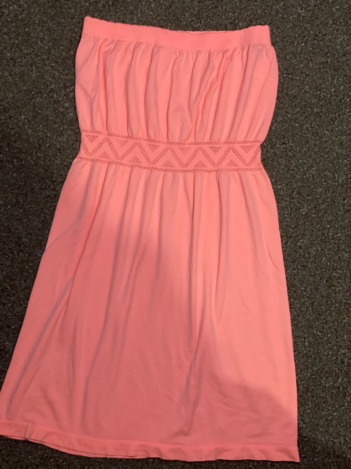 Coral Strapless Summer Blouse 🌸