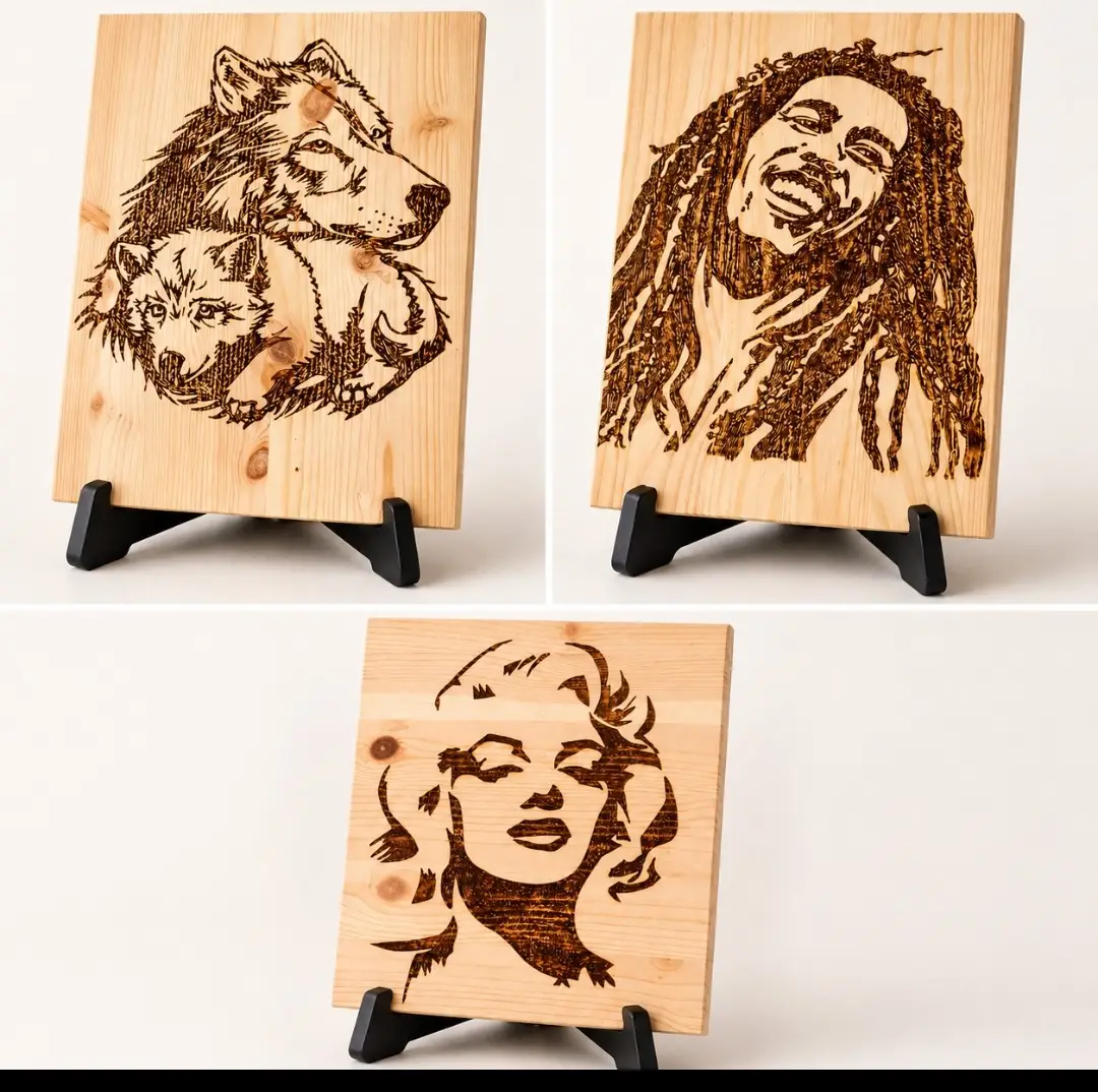 Hand-Burned Wooden Plaques – Choice of 3 Designs – Priced Individually