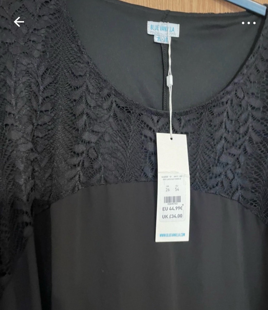 Blue vanilla black lace dress