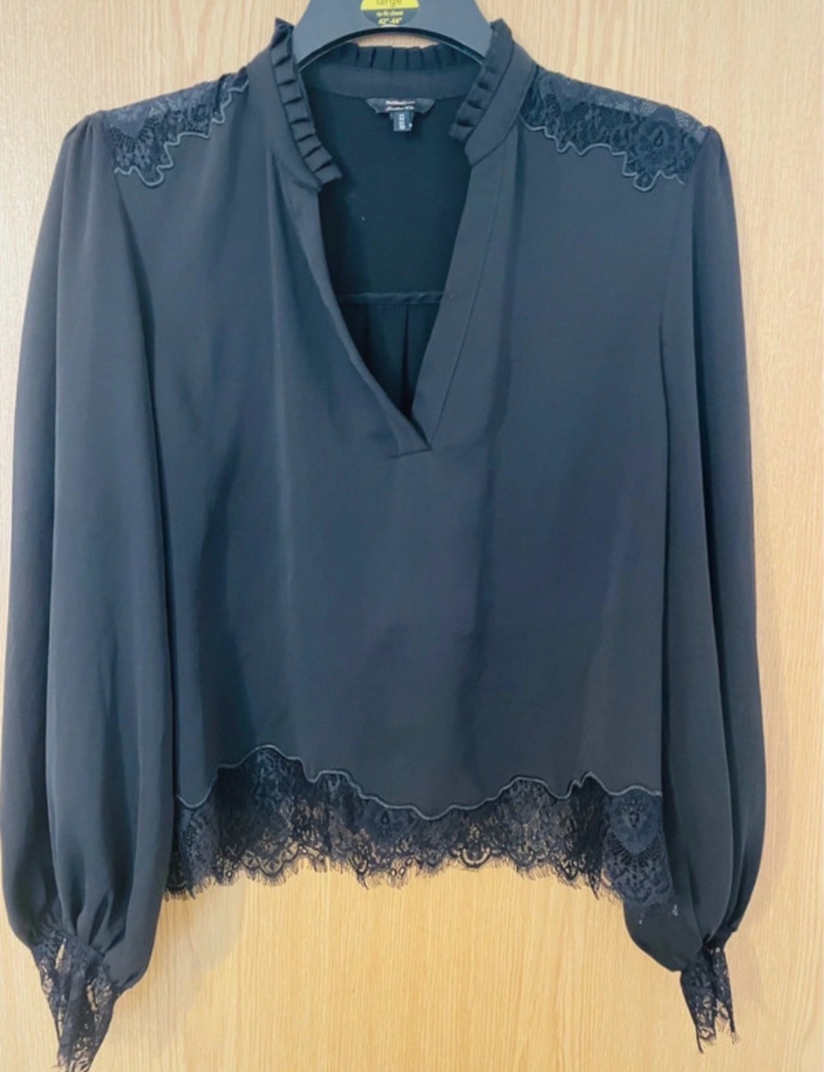 River island blouse with lace inserts
