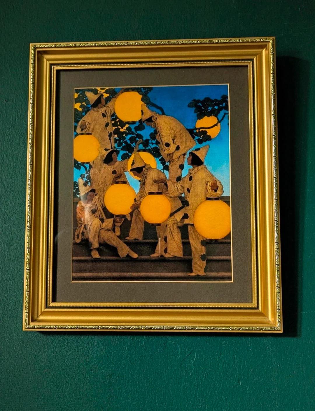 Maxfield Parrish The Lantern Bearers Framed Art Print - Ornate Gold Frame