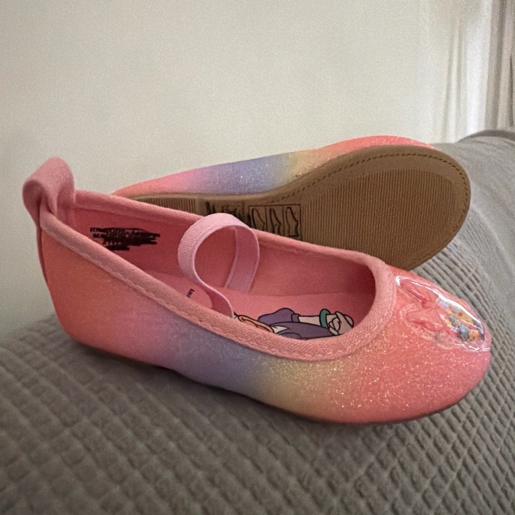 Girls sparkling ballet shoes