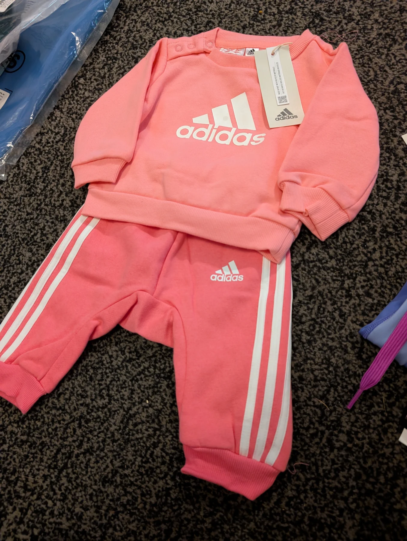 Adidas baby tracksuit pink
