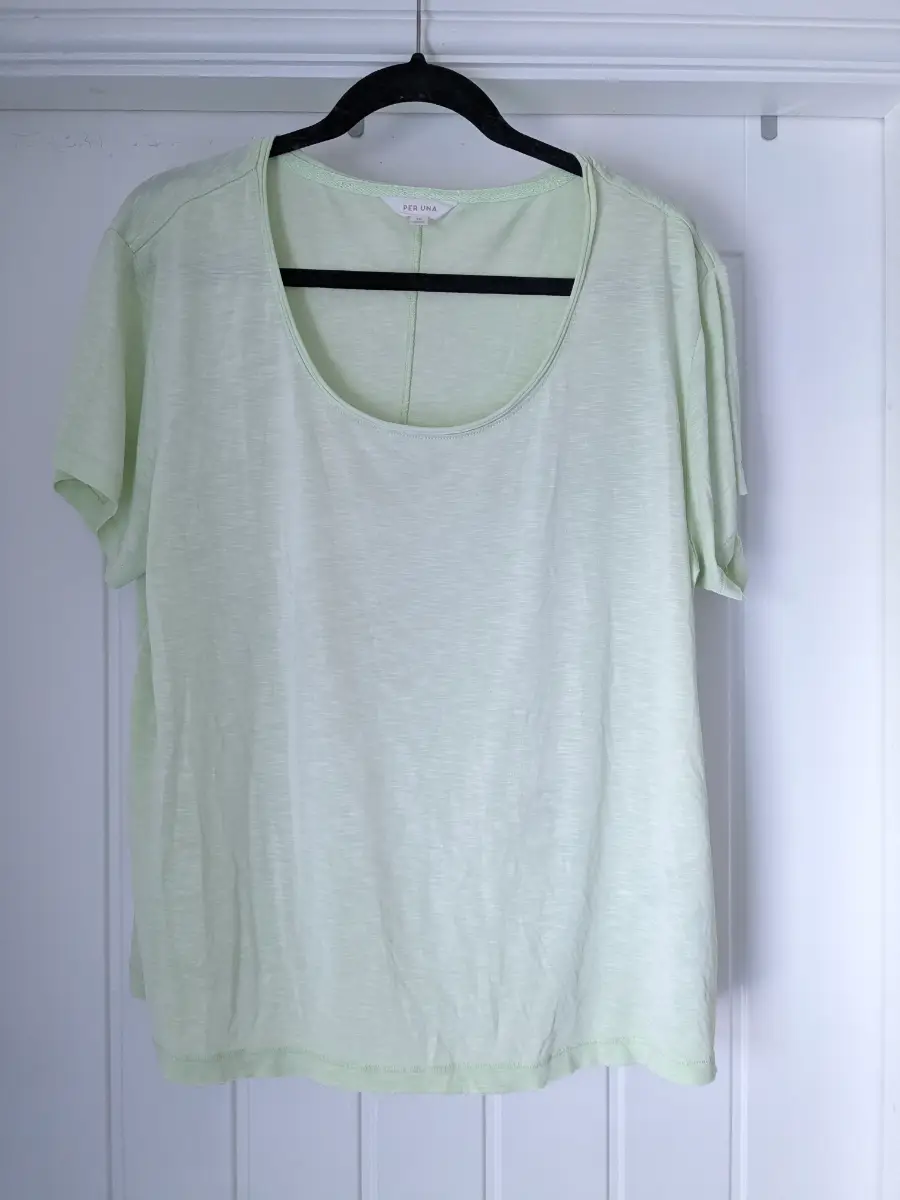 Per Una size 18 lime green t shirt, summer tops, holiday top, short sleeved top.