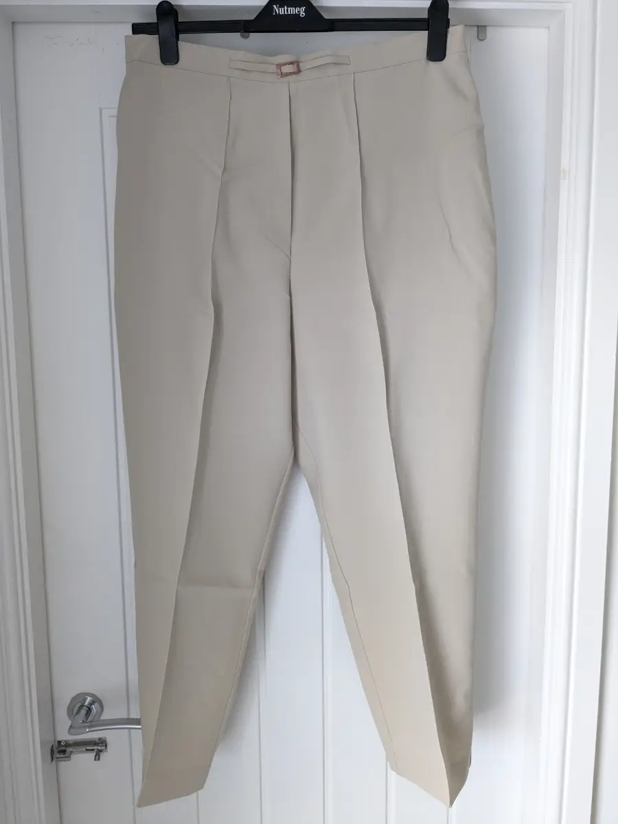 New trousers, Classics, size 22, work trousers, beige trousers, lightweight trousers.