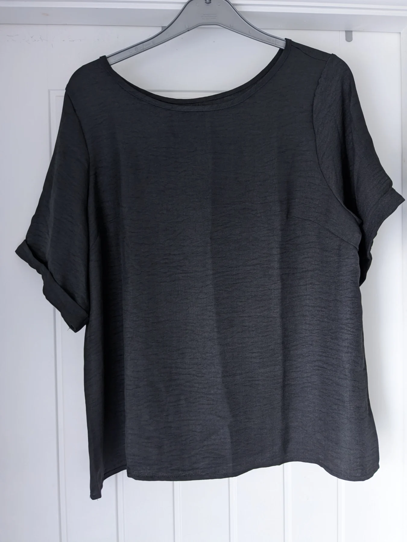 Lightweight short sleeved blouse, size 1XL, autumn top, summer blouse.