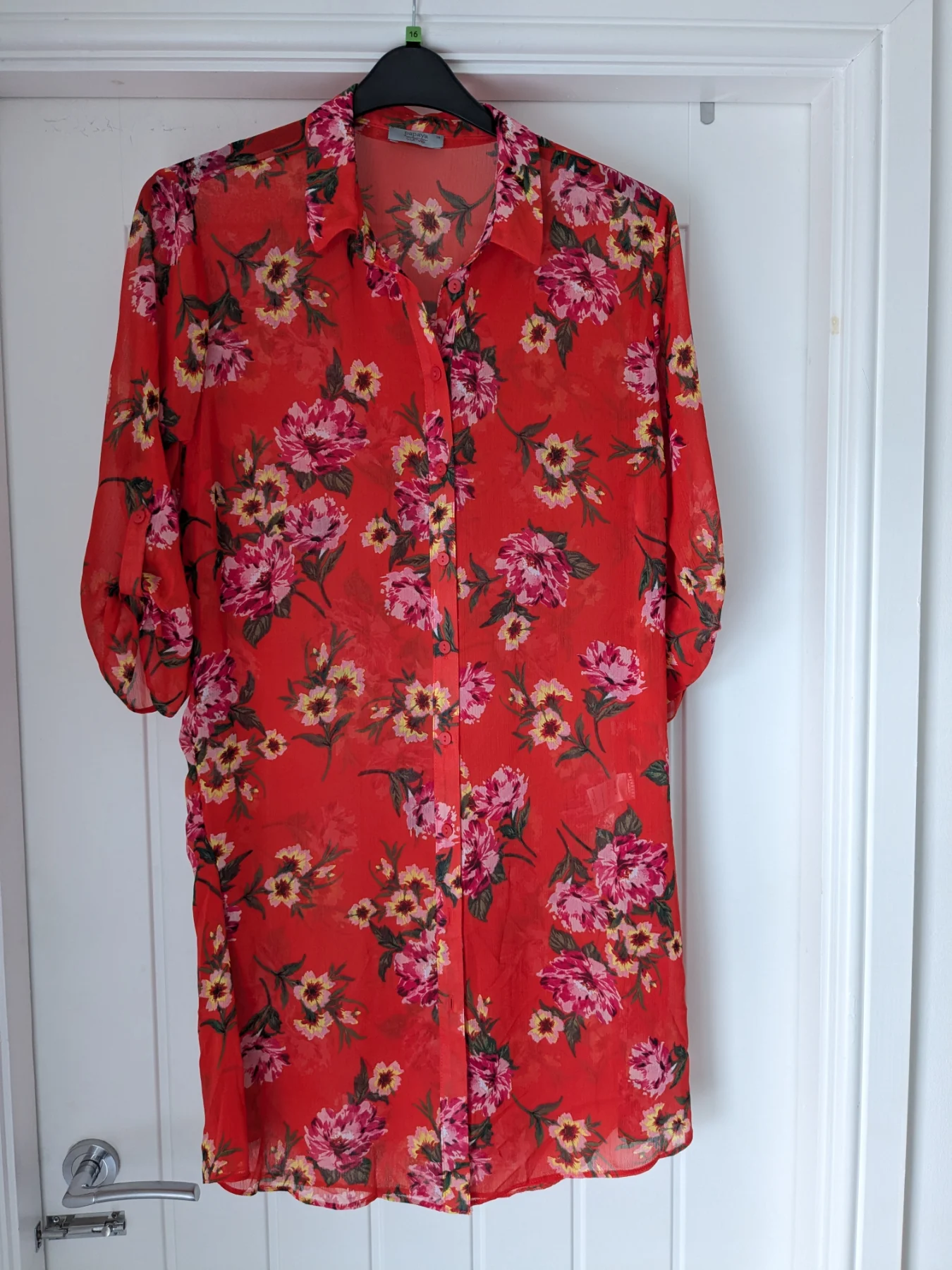 Papaya curve size 18, sheer dress, beach cover up, summer dress, holiday dress.
