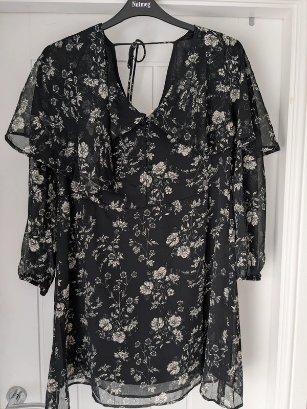 NWTS Next size 10 summer dress, holiday dress, caped dress, short dress, sheer dress.