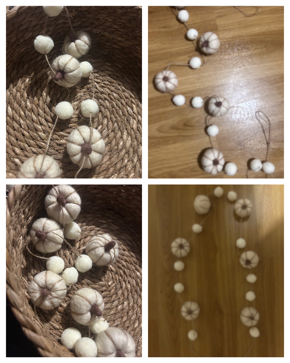 Handmade 45 inch pumpkins bunting